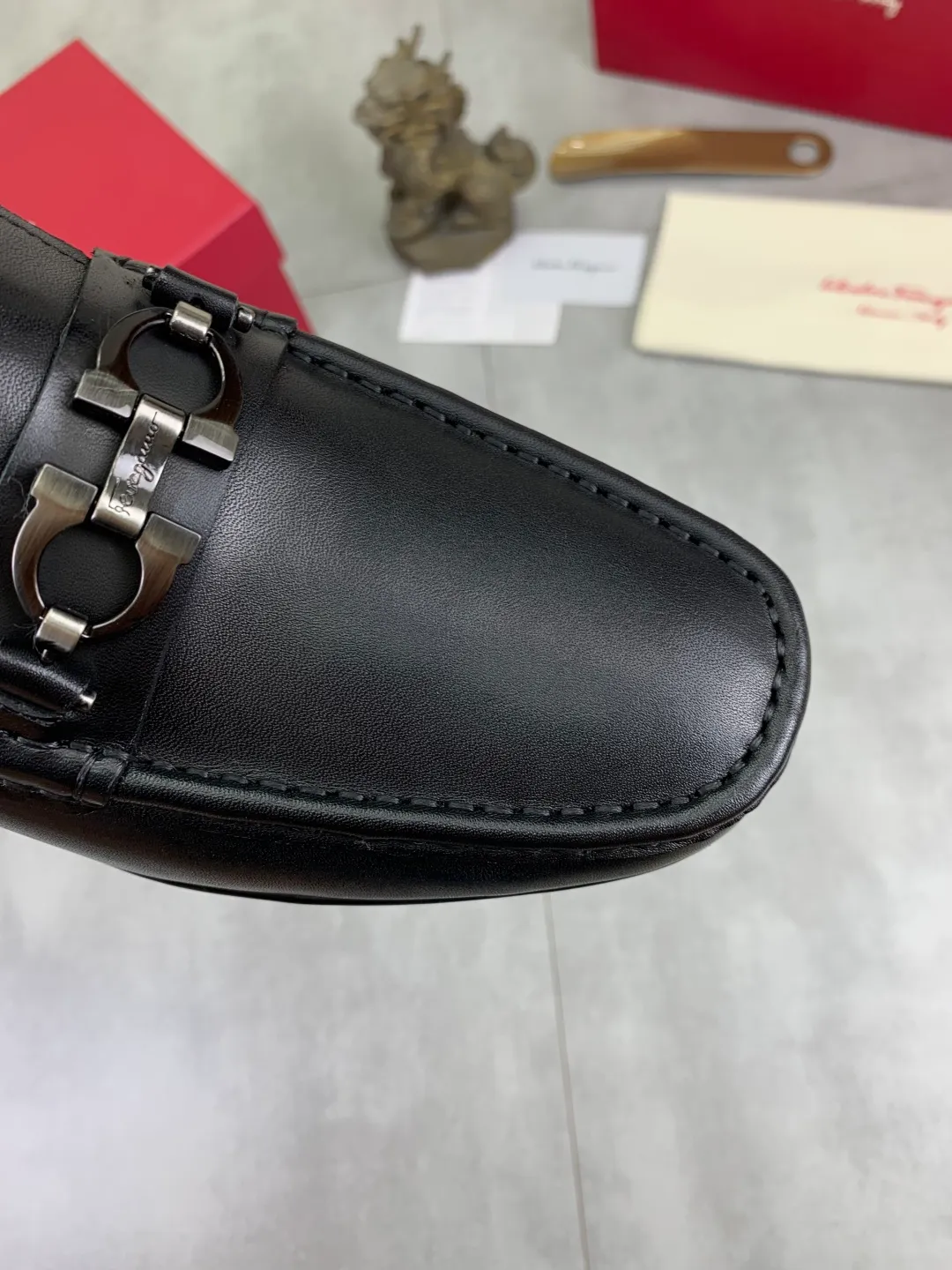 Men's shoes 💰P480 new high quality [Ferragamo/Ferragamo] latest model original imported calfskin, imported cowhide lining + original luxury metal buckle + original combination outsole Comparison without pressure Code number: 38-44 (45 customized)